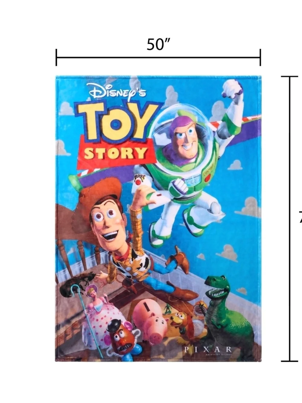 Disney Toy Story Blue Plush Character Throw Blanket